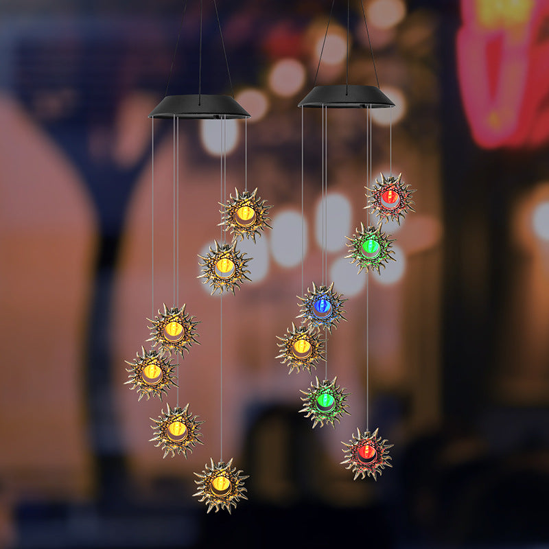 Decorative Hanging Star Wind Chime With Brass Stars And Tubular Aluminum Chimes Bowlift