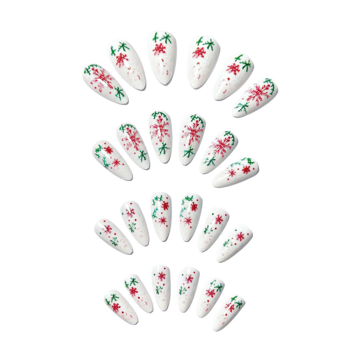 Artistic Snowflake Design Nail Art Bowlift