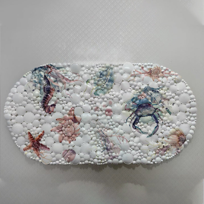 Coastal-Themed Memory Foam Bath Mat Bowlift