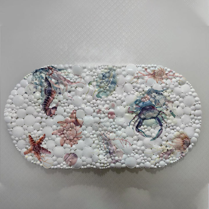 Coastal-Themed Memory Foam Bath Mat Bowlift