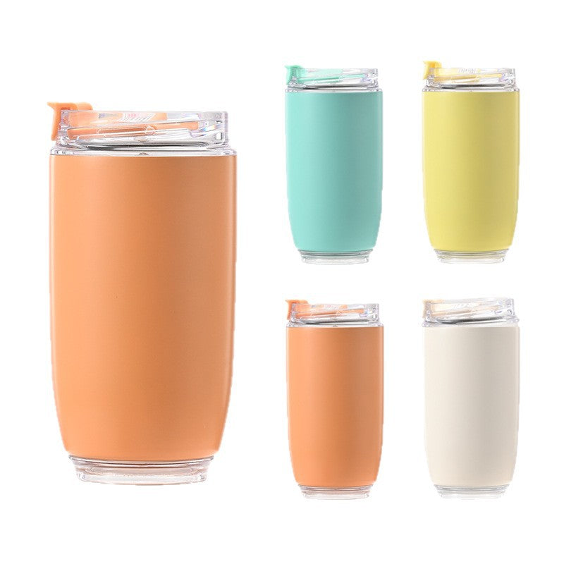 Ladies Insulated Mug with Flip Lid and Non-Slip Silicone Surface Bowlift