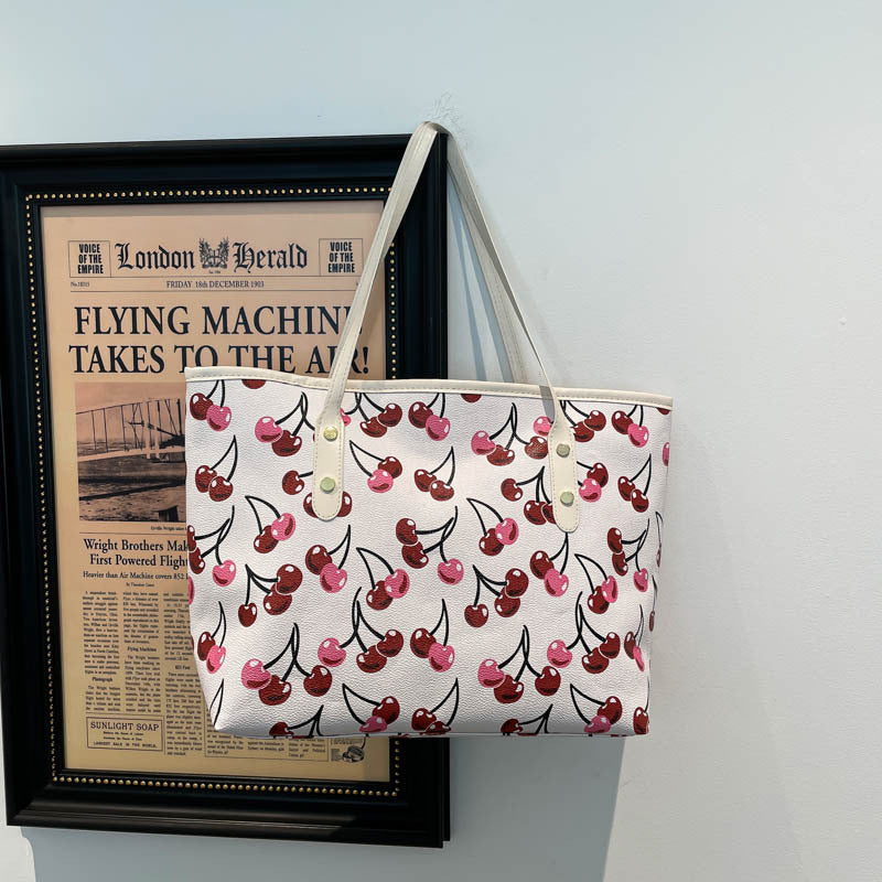 WoPlayful Cherry Patterned Tote Bag Bowlift