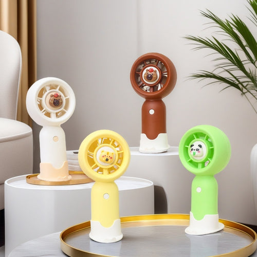 Women Portable Hand Fan with Cute Bear Design Bowlift