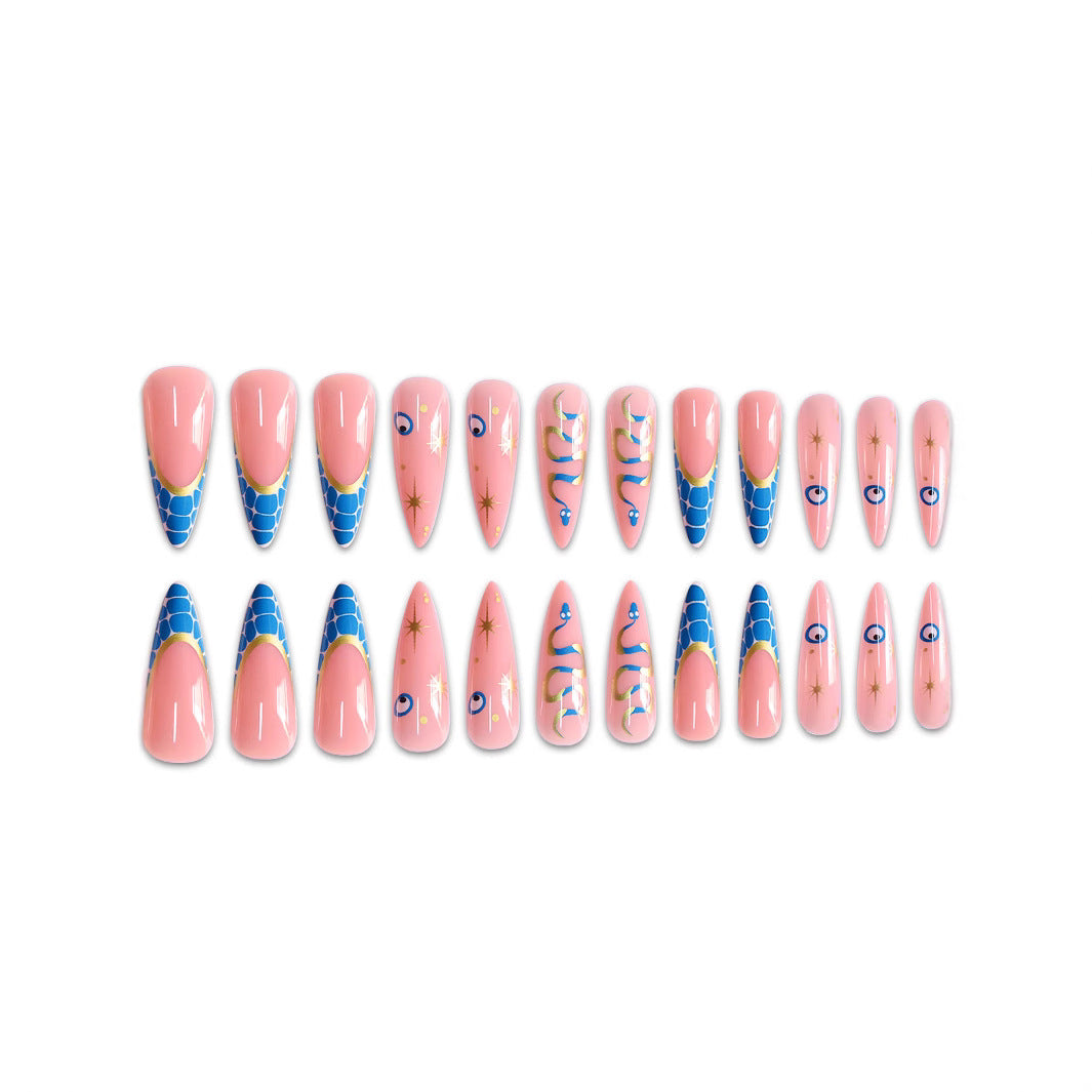 Fantasy-Themed Stiletto Press-On Nail Art Bowlift
