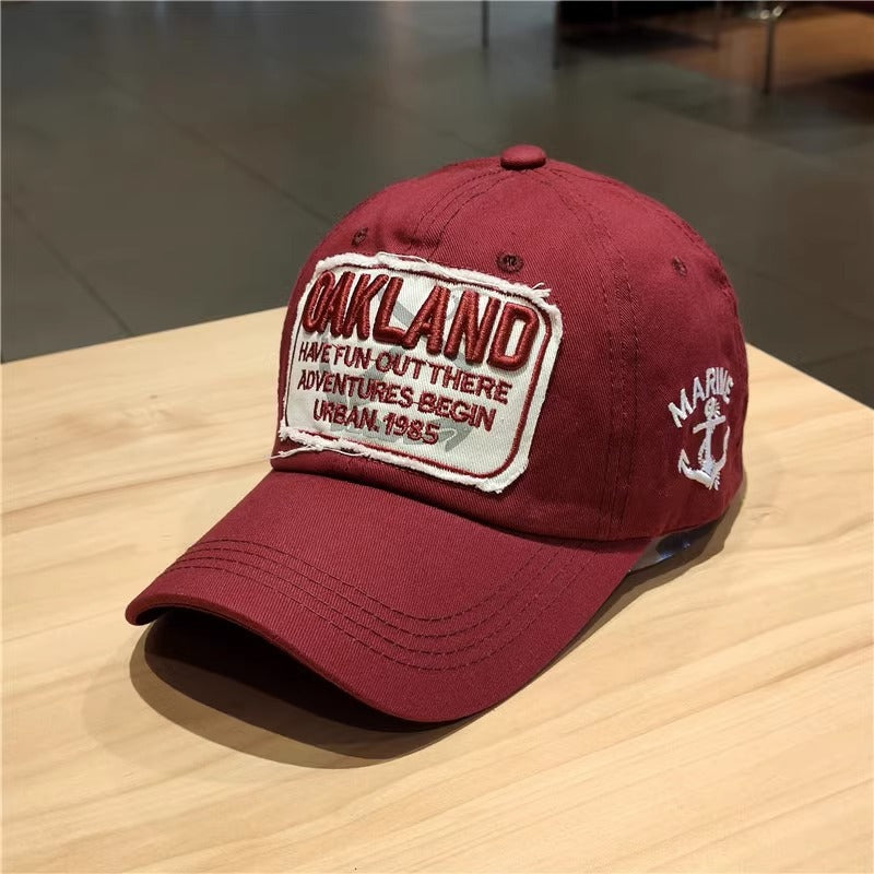 Women's Vintage-Inspired Embroidered Cap Bowlift