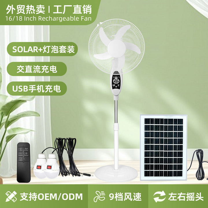 Women's Solar-Powered Stand Fan Bowlift