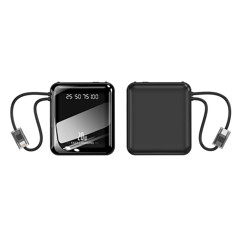 portable fast power bank with integrated charging cable and digital display Bowlift