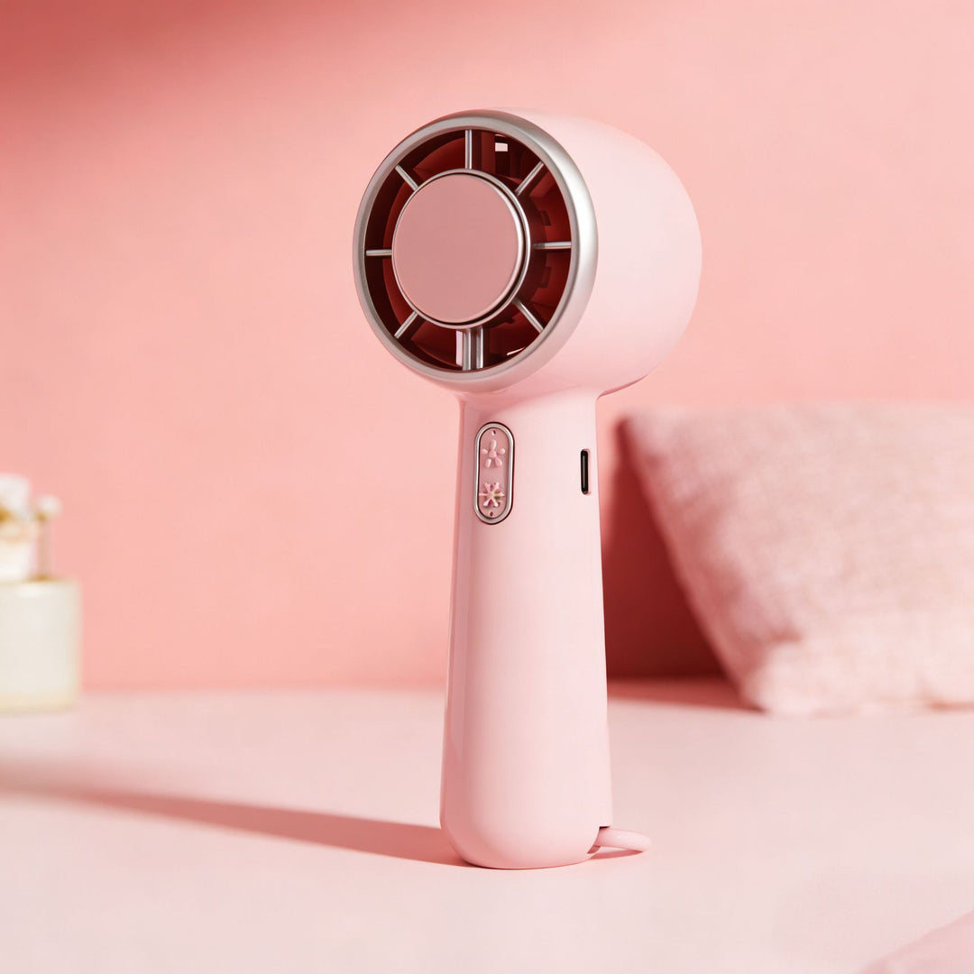 Women Portable Hand Fan with Ergonomic Design and USB Charging Function Bowlift