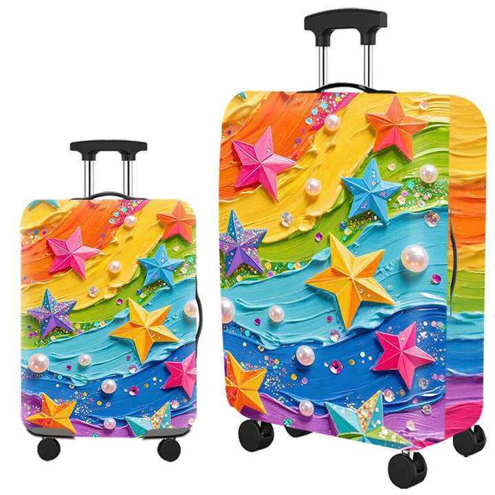 Artistic Cat-Themed Hard Shell Suitcase Bowlift