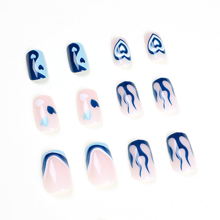 Artful Nail Art with Hearts and Geometric Patterns Bowlift