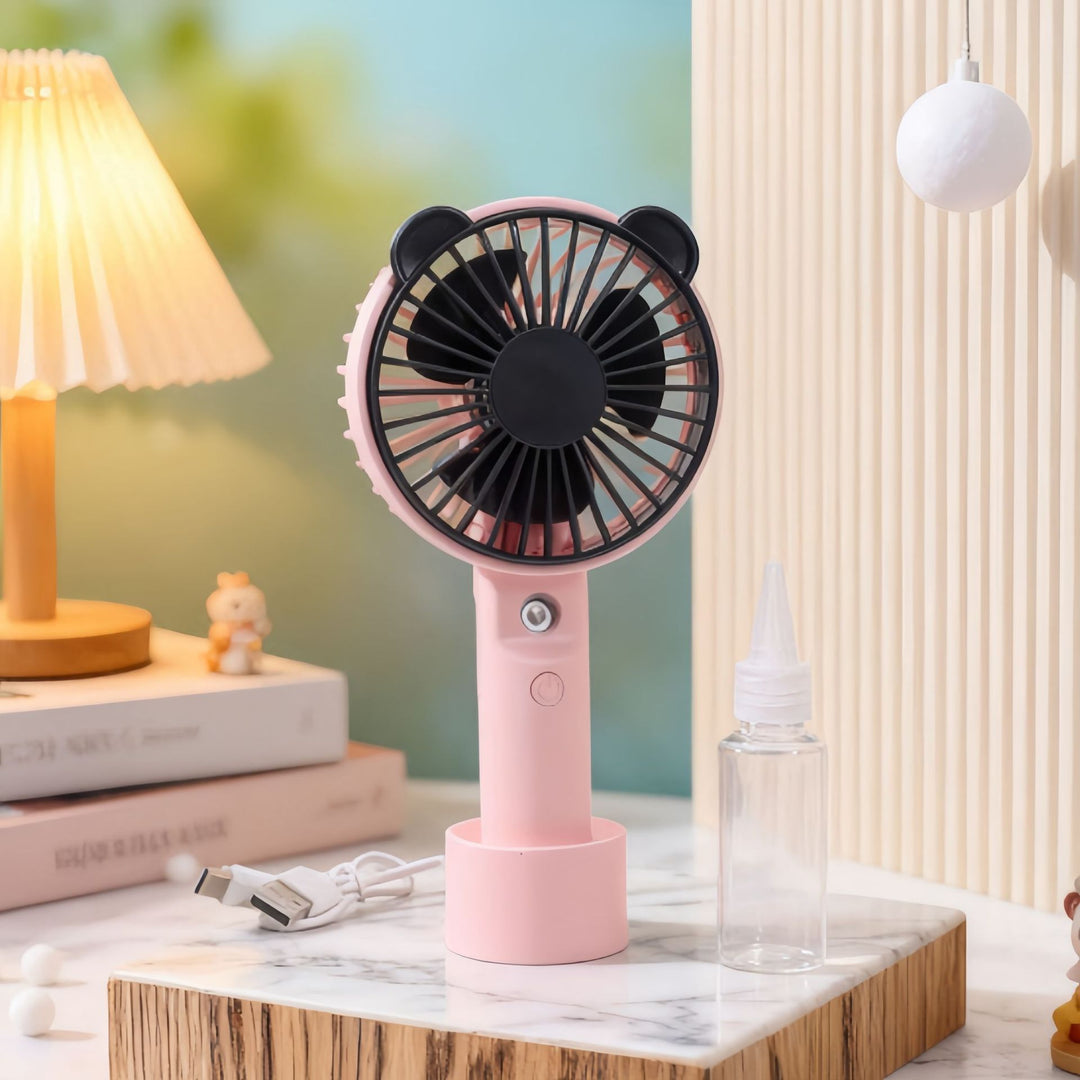 Ladies portable hand fan with spray function Bowlift