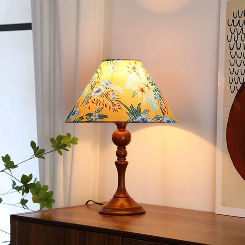 Contemporary Floral Patterned Table Lamp