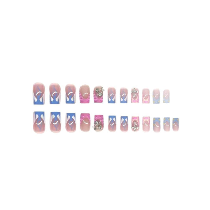Decorative 3D Press-On Toenail Art Bowlift