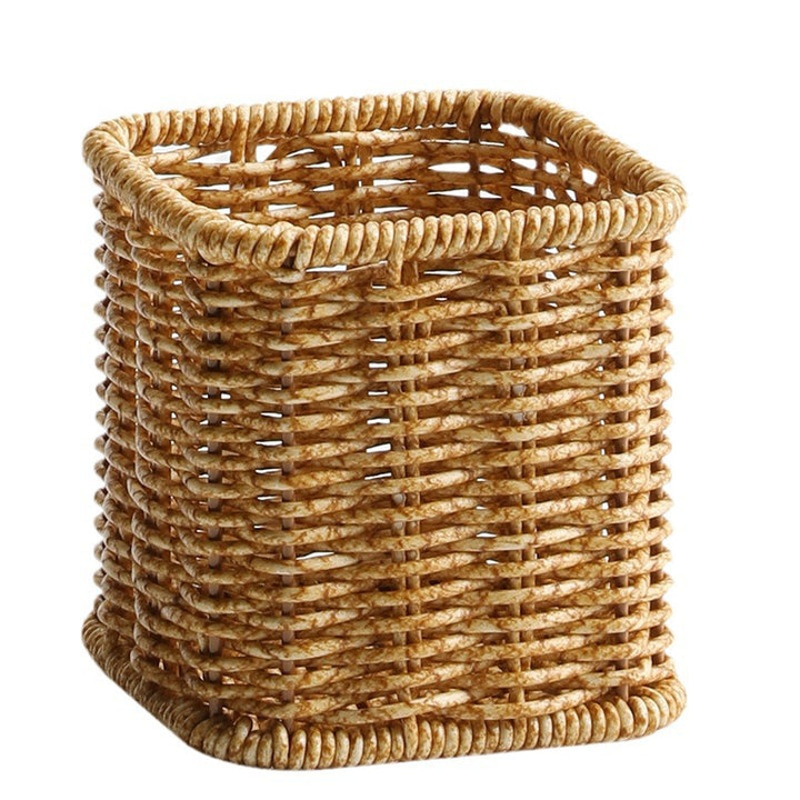 Handwoven Square Wicker Storage Bin Bowlift
