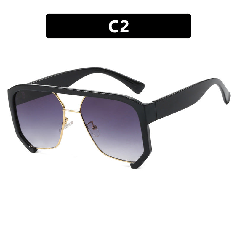 Ladies fashionable oversized sunglasses with elegant, faceted frame construction Bowlift