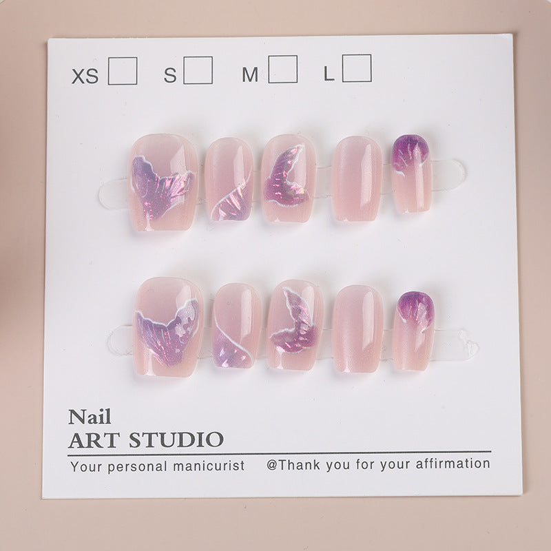 Butterfly Pattern Press-On Nail Set Bowlift