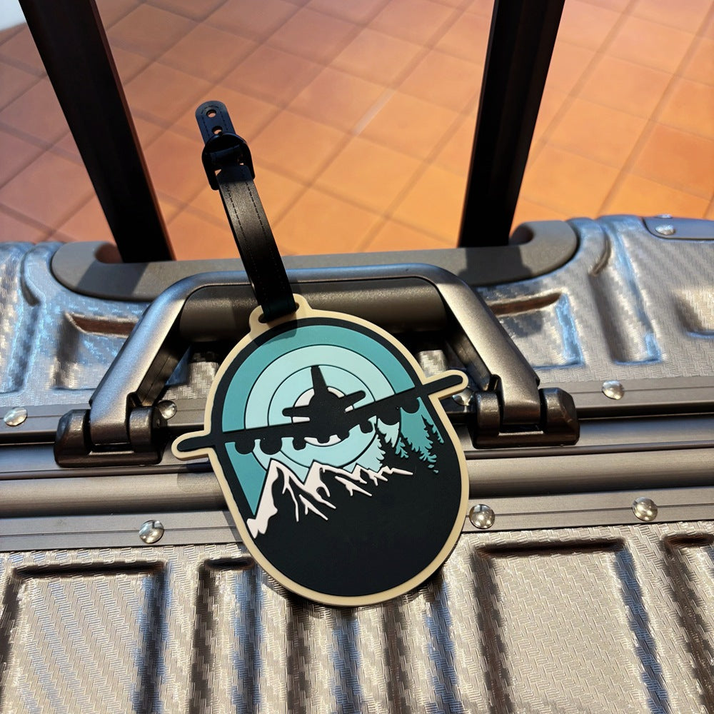 Mountain Adventure-Themed Luggage Tag Bowlift