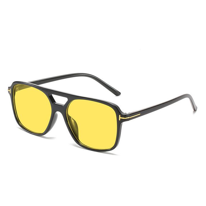Square Frame Sunglasses with Unique Lens Cut Bowlift