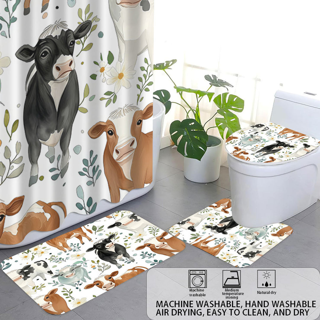 Cartoon Lamb-Themed Bathroom Décor Set Bowlift