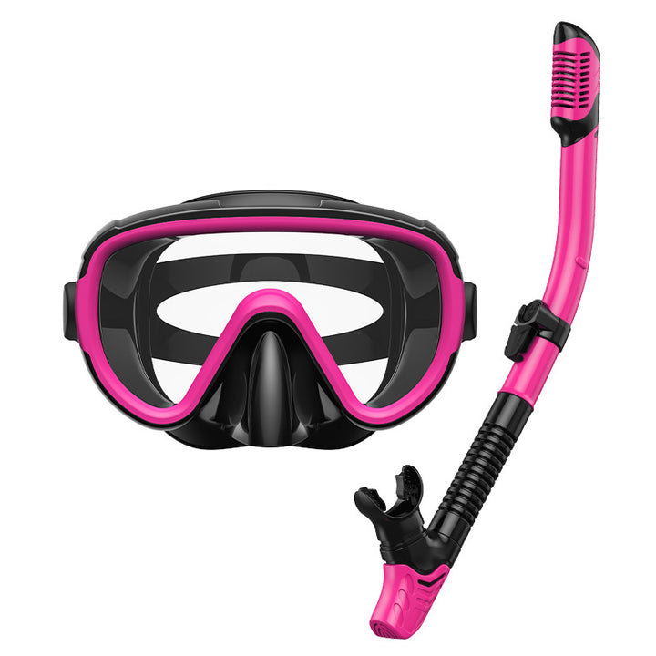 Premium dive mask with anti-fog function and flexible breathing tube Bowlift
