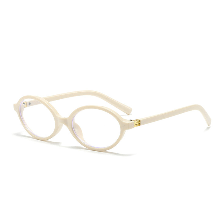 Women's fashionable oval glasses with golden accents Bowlift