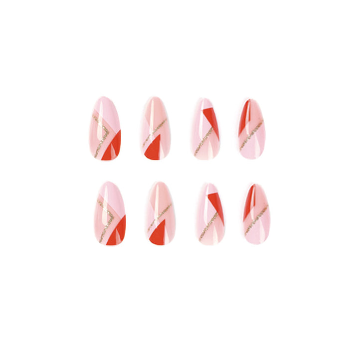 Artful nail art with geometric accents and metallic details Bowlift