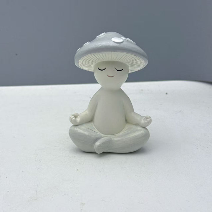Decorative figure of a meditating mushroom Bowlift