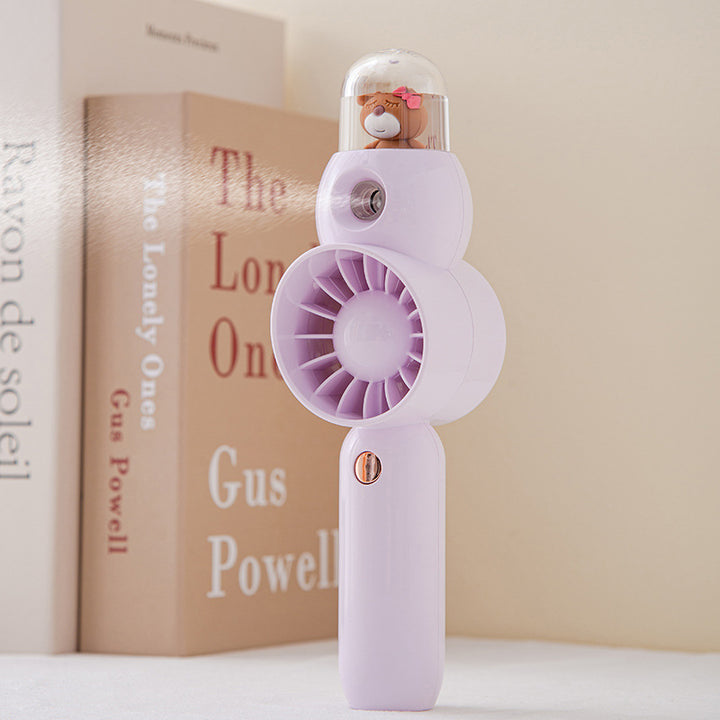 Unisex Portable Hand Fan with Cute Animal Design Bowlift