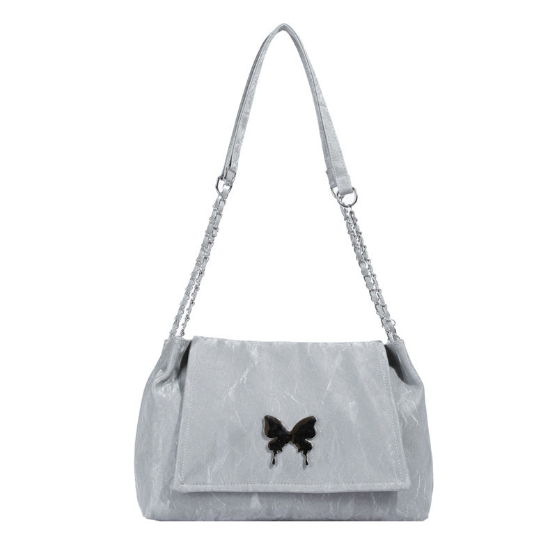 Chic Butterfly Accent Slouchy Handbag Bowlift