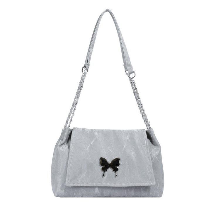 Chic Butterfly Accent Slouchy Handbag Bowlift