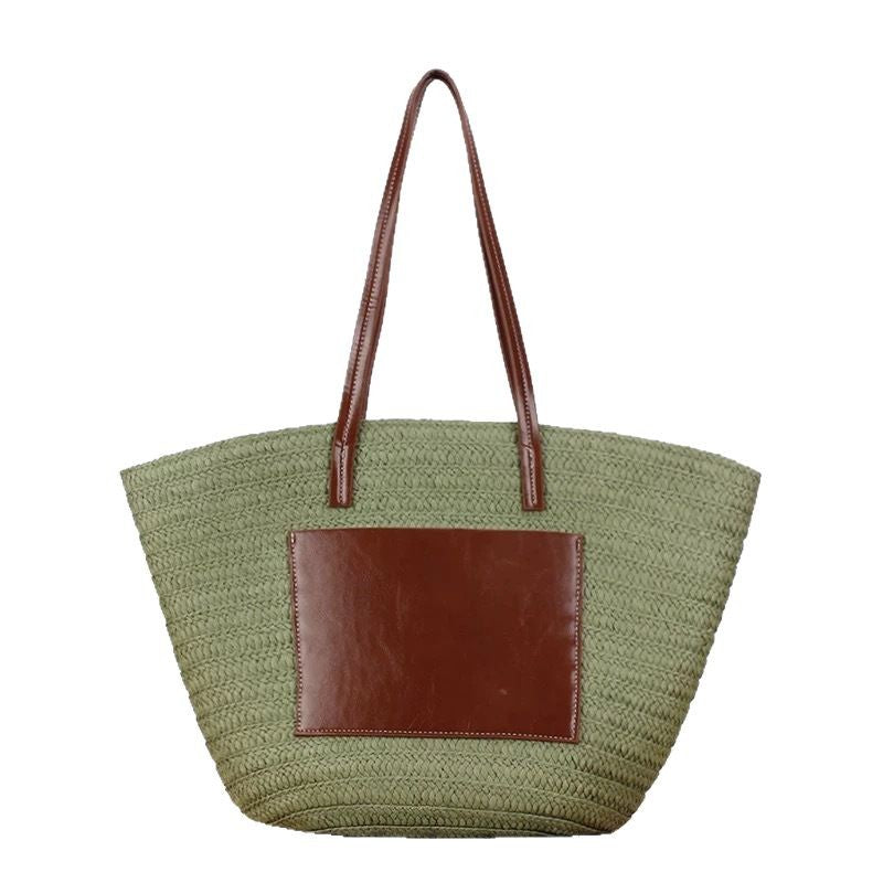 Beach bag with integrated leather pouch Bowlift