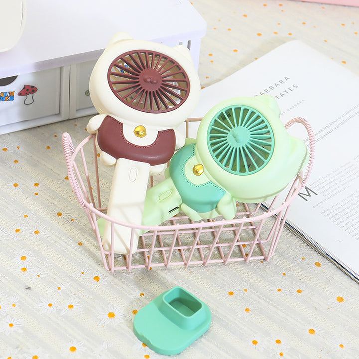 Ladies handheld fan in playful animal design Bowlift