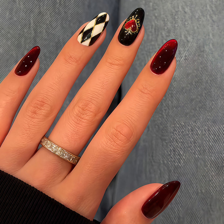 Artistic Designer Press-On Nail Set Bowlift