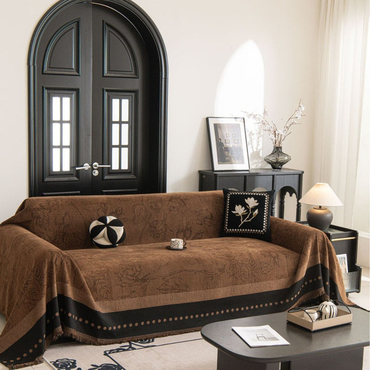 Elegant Textured Sofa Throw