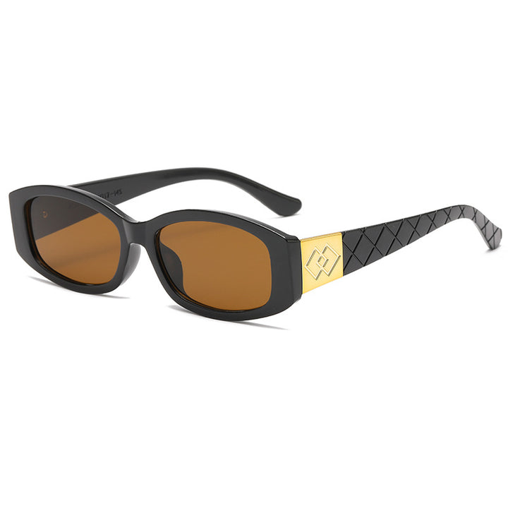 Women's modern sunglasses with unique golden frame Bowlift