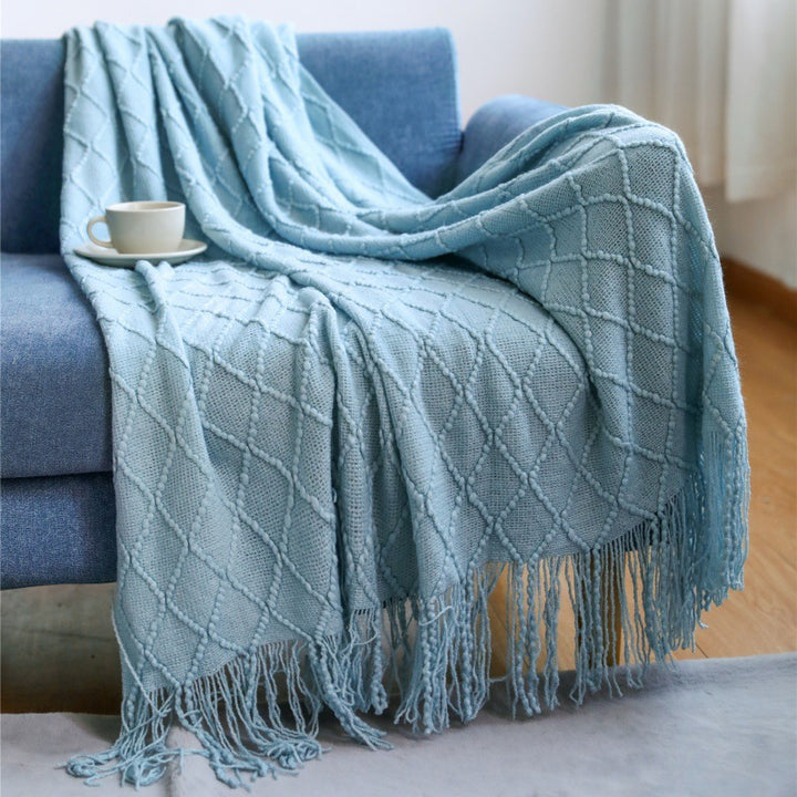 Cozy Knitted Throw Blanket