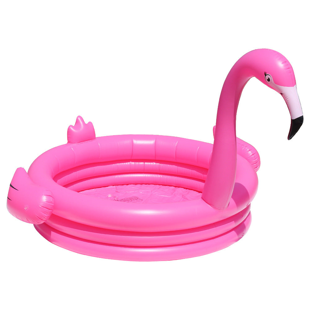 Women's Inflatable Flamingo Swimming Pool Bowlift