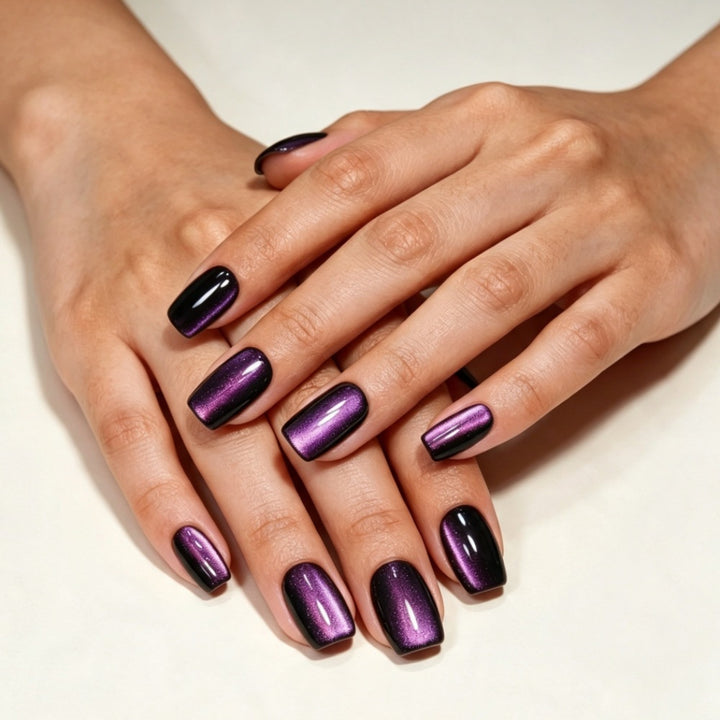 Iridescent Mirror Press-On Nails Bowlift