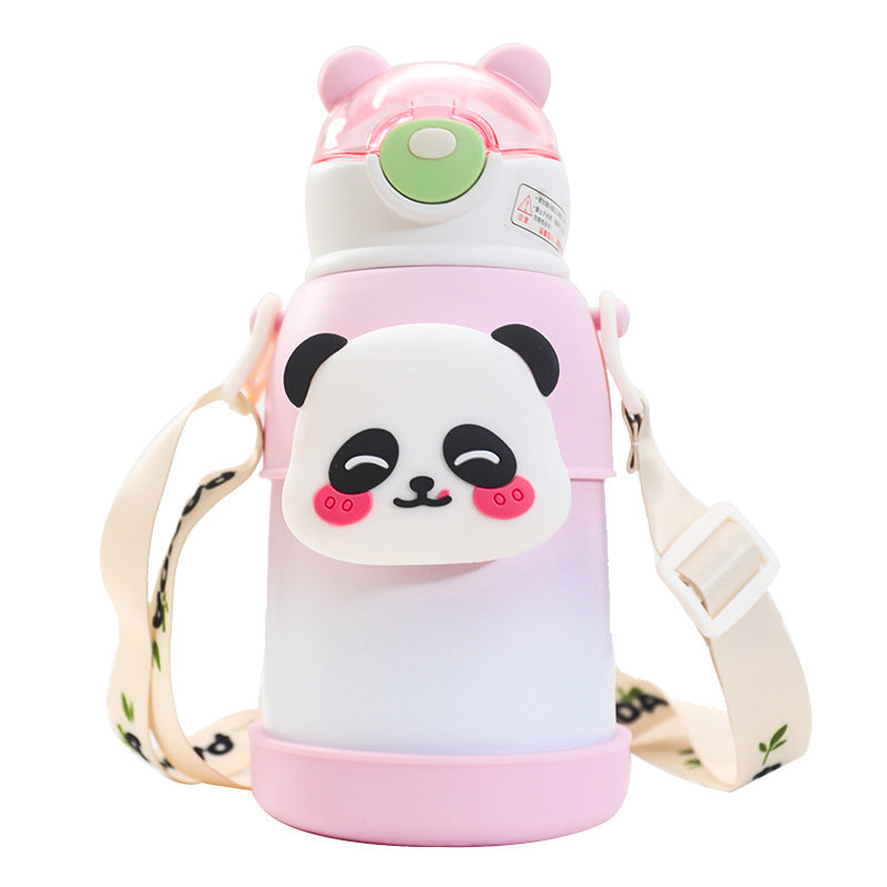Ladies Insulated Water Bottle with Colorful Rabbit Design Bowlift