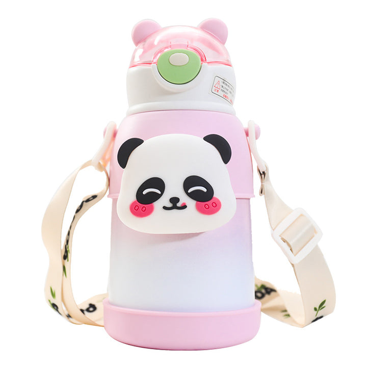 Ladies Insulated Water Bottle with Colorful Rabbit Design Bowlift