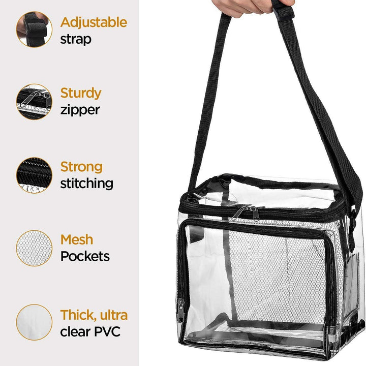 Transport bag made of transparent material with mesh pockets Bowlift