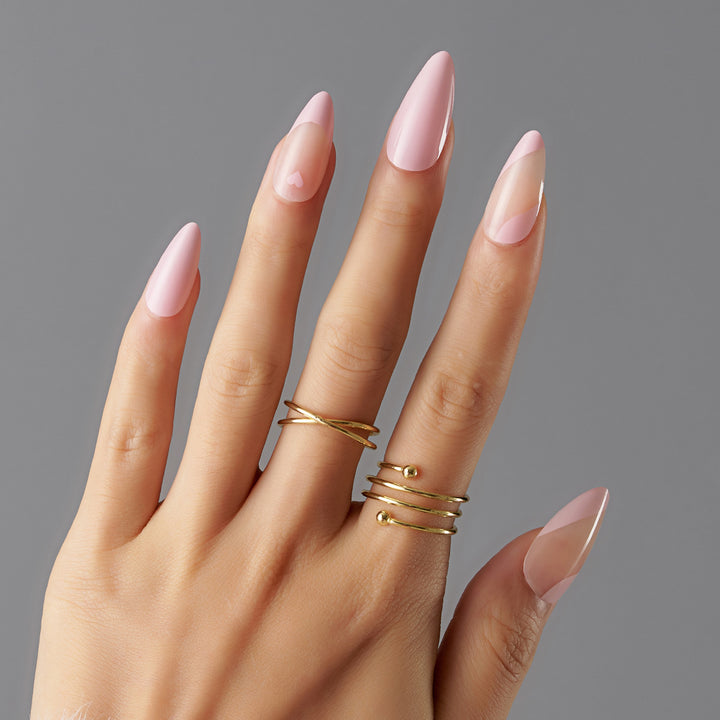 Artificial nail set with elegant French tips Bowlift