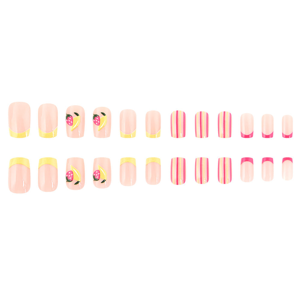 Artistic Fruit-Inspired Gel Nail Art Set Bowlift
