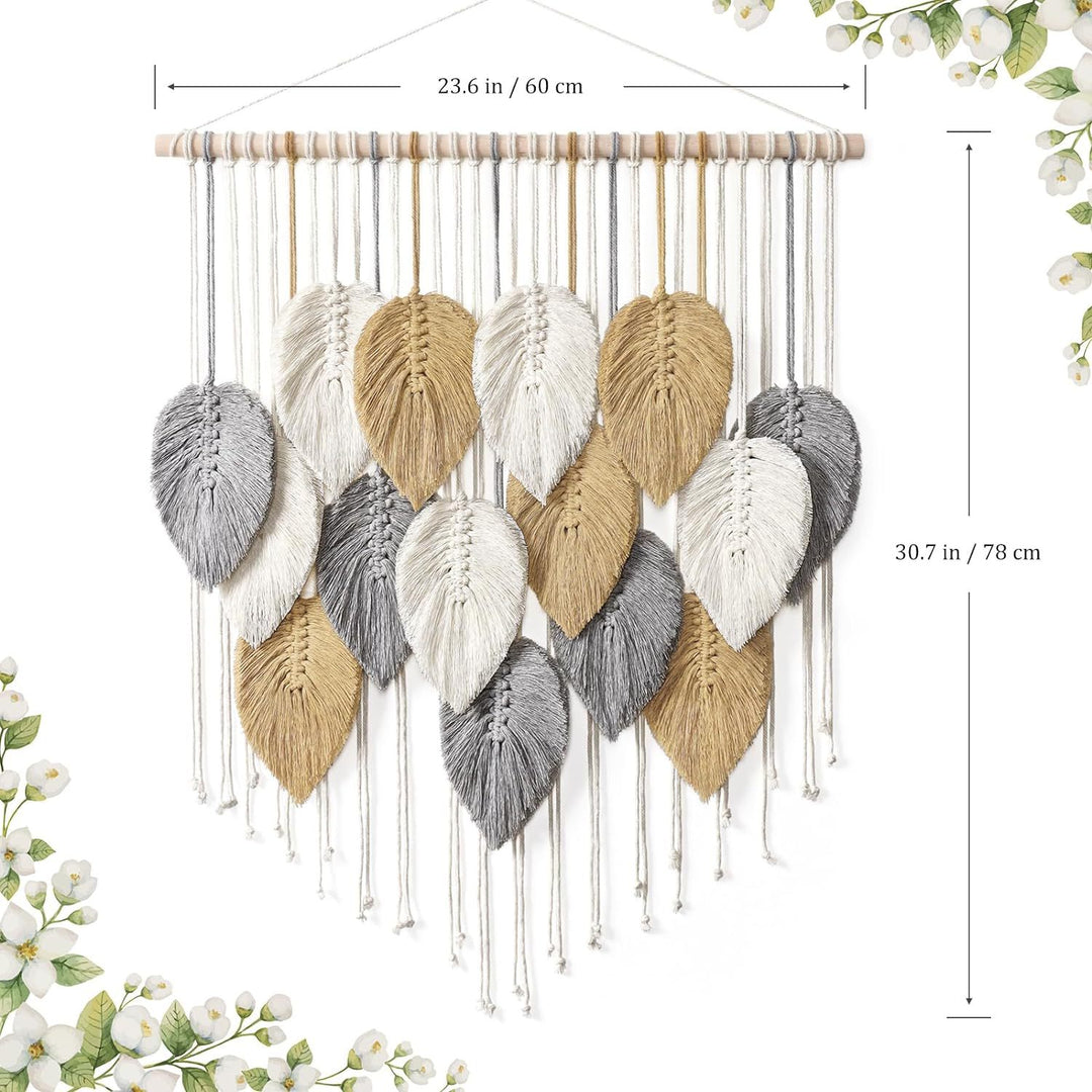 Macrame Leaf Wall Hanging Decor Bowlift