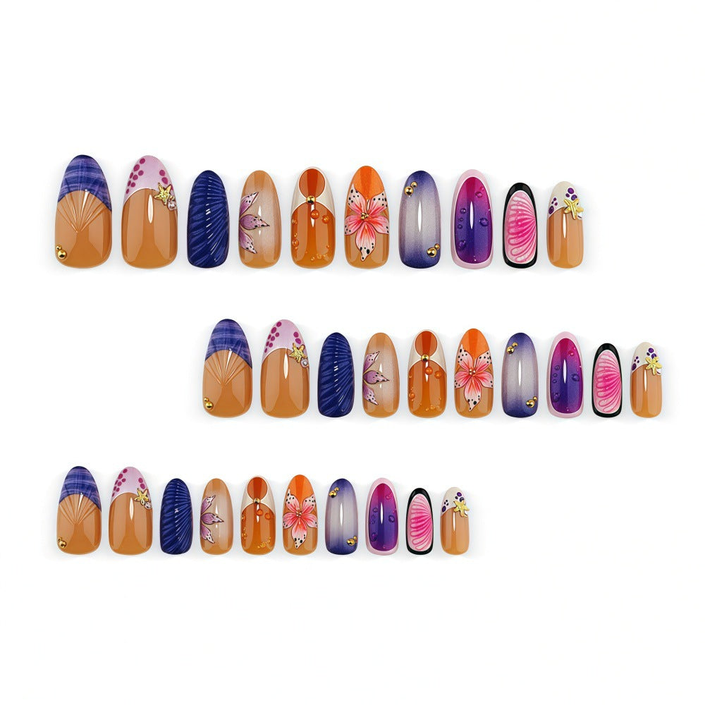 Exclusive Art Nails with Floral Accents Bowlift