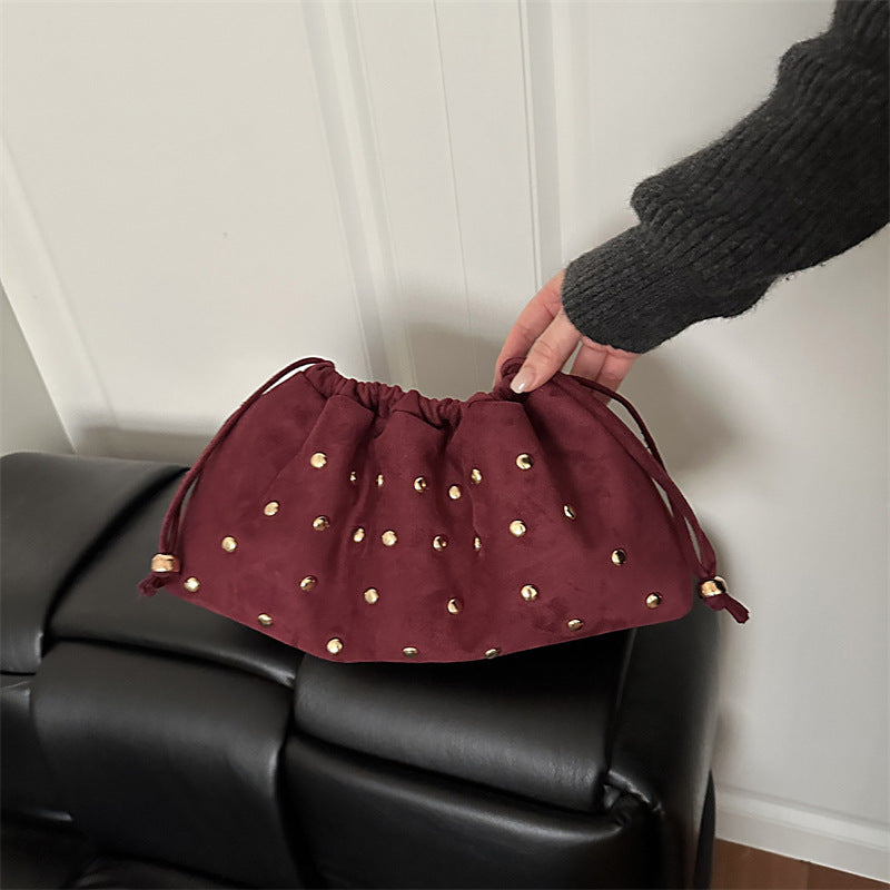 WoChic Studded Drawstring Clutch Bag Bowlift