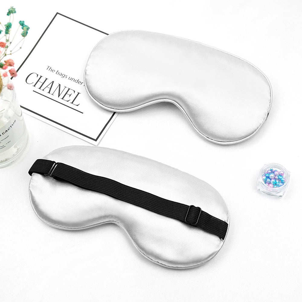 Unisex nan luxurious silk sleep mask with contoured eye cavity and adjustable elastic band Bowlift