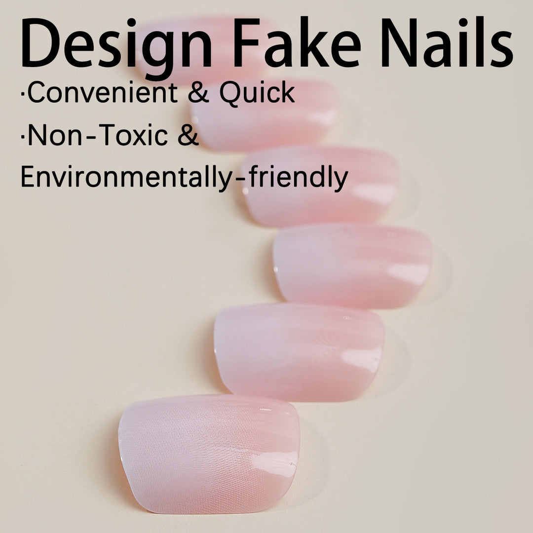 Artificial nail set with elegant natural finish Bowlift