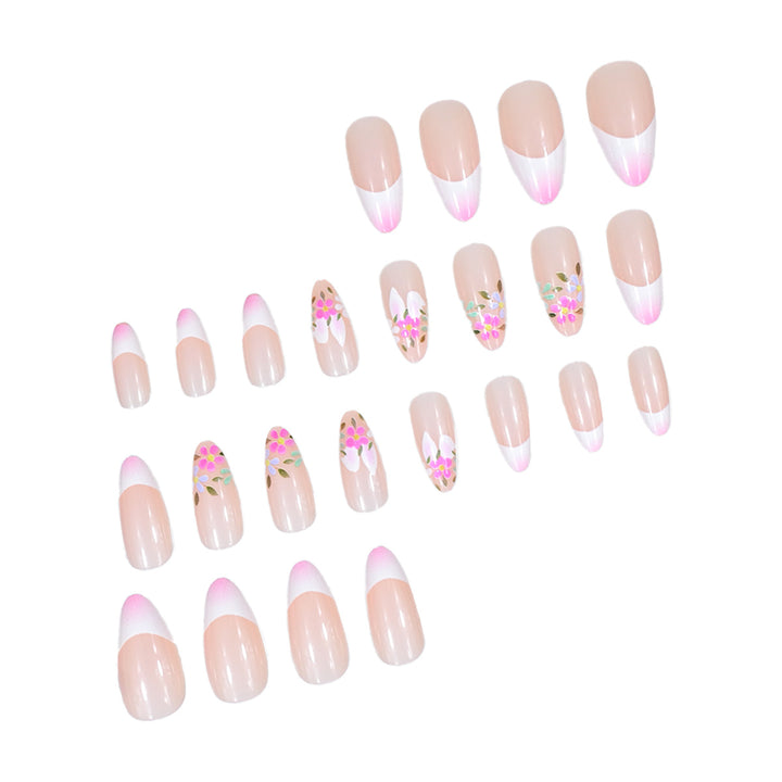 Floral French Tip Nail Art