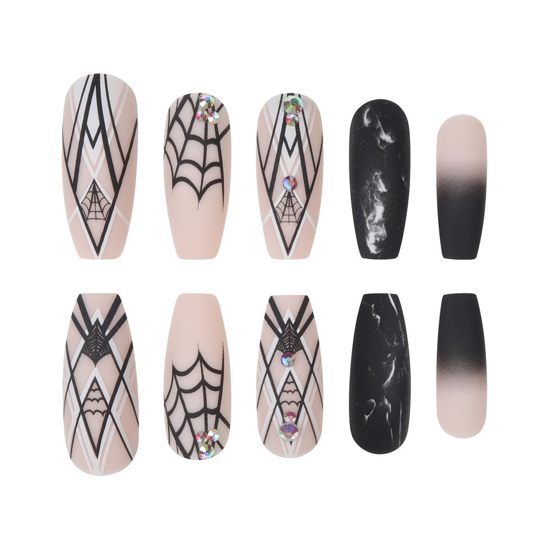 Artistic Halloween-Inspired Stiletto Nail Art Set Bowlift
